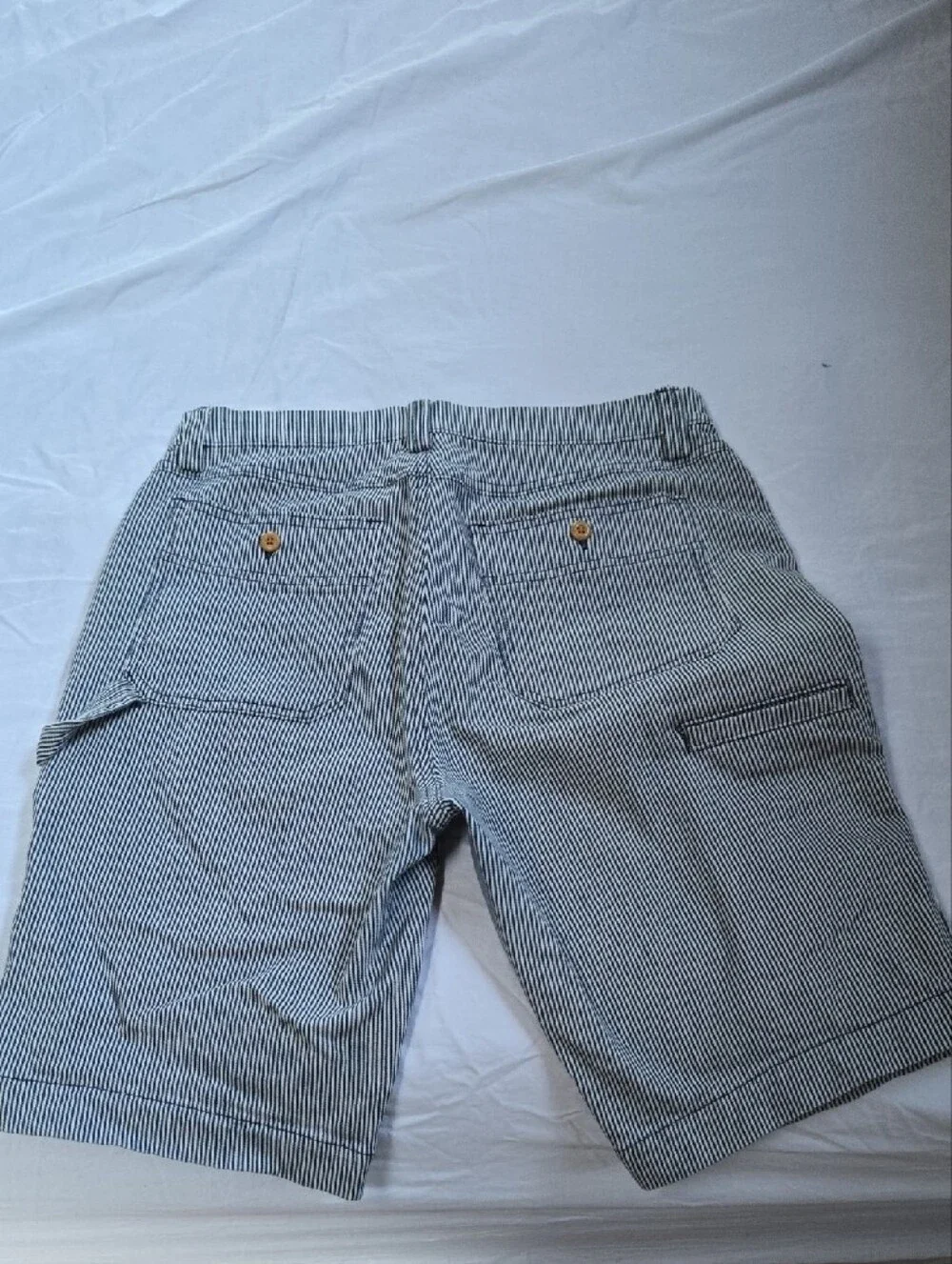 Women's Gray Pinstripe Shorts